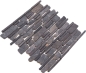 Preview: Mosaique Brickmosaik uni Neromarquina Marbre aspect maconnerie noir mat