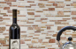 Preview: Mosaik Brickmosaik mix Biancone Rosso Marmor Mauerverbandoptik beige rot matt