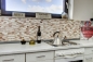 Preview: Mosaik Brickmosaik mix Biancone Rosso Marmor Mauerverbandoptik beige rot matt