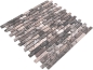 Preview: Mosaique Brick Impala brun flamme Marbre aspect maconnerie mix mat