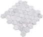 Preview: Mosaico hexagono marmol blanco Carrara optico hexagono optico mate