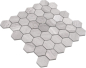 Preview: Mosaique Hexagon Marbre gris uni bandes aspect hexagonal mat