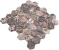 Preview: Mosaique Hexagon Impala brun flamme Marbre aspect hexagonal mat