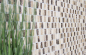 Preview: Marmol Mosaico Rustico Emperador crema Duelas pulido - 10 hojas de mosaico
