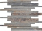 Preview: Mosaico mural aspecto pizarra mezcla oxido mate - 10 hojas de mosaico