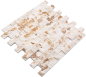 Preview: Splitface mosaico azulejo de marmol 3D piedra natural pared Ladrillo soleado oro beige 42-X3D46