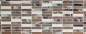 Preview: Mosaique rectangle mosaique de verre pierre mix brun mix translucide aspect croise argent brillant