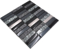 Preview: Mosaique rectangle mosaique de verre pierre mix noir mix translucide aspect croise argent gris brillant