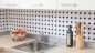 Preview: Mosaique octogonale blanc mat avec bleu brillant Ceramique aspect octogone