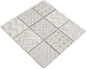 Preview: Mosaico quadrato PICO BIANCO ceramica effetto retro multicolore opaco