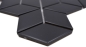 Mobile Preview: Retro Mosaik schwarz matt Fliese Keramikmosaik 3D Würfel - 13-POV5