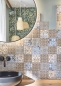 Preview: Mosaico quadrato Classico mix opaco in ceramica effetto retro crema blu arancio grigio