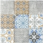 Preview: Mosaico quadrato Classico mix opaco in ceramica effetto retro crema blu arancio grigio