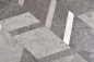 Preview: Mosaique Autoadhesive Fleche Vinyle Aspect pierre Cement dark grey Silver gris ciment argent mat