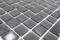 Preview: Mosaique Carre autocollant Mosaique de verre mix noir mat translucide