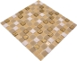 Preview: Mosaique autocollant carre mosaique de verre pierre mix blanc mat or mix translucide brillant