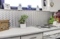 Preview: Mosaik Selbstklebend Kombination metall Aluminium Metall Metalloptik silber glänzend
