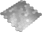 Preview: Mosaik Selbstklebend Hexagon metall Aluminium Metall Metalloptik silber glänzend
