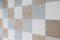 Preview: Mosaik Selbstklebend Quadrat metall mix Textiloptik Aluminium Metall creme beige grau matt