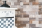 Preview: Mosaik Selbstklebend Kombination metall mix Holzoptik Aluminium Metall grau beige matt