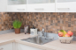 Preview: Mosaik Selbstklebend Quadrat metall uni Holzoptik dunkel Aluminium Metall braun matt