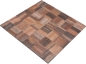 Preview: Mosaik Selbstklebend Quadrat metall uni Holzoptik dunkel Aluminium Metall braun matt