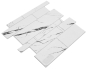 Preview: Wandpaneel Selbstklebende Mosaikmatte Vinyl Steinoptik weiß schwarz graue Carrara Optik Rechteckig