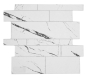 Preview: Wandpaneel Selbstklebende Mosaikmatte Vinyl Steinoptik weiß schwarz graue Carrara Optik Rechteckig