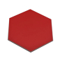 Preview: Carreau Auto-Adhesif Hexagon Vinyl UNI RED Aspect Hexagon rouge mat