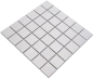 Preview: Mosaique Carre blanc uni Ceramique aspect blanc mat R10B
