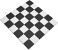 Preview: Mosaique Carre mix noir blanc Ceramique aspect damier mat R10B