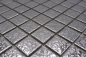 Preview: Keramikmosaik Fliese Silber Struktur Gehämmert Mosaikmatte Mosaikplatte Wand - 18-0207