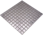 Preview: Keramikmosaik Fliese Silber Struktur Gehämmert Mosaikmatte Mosaikplatte Wand - 18-0207