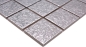 Preview: Keramikmosaik Fliese Silber Struktur Gehämmert Mosaikmatte Mosaikplatte Wand - 16-0207