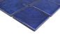 Preview: Keramik Mosaikfliese kobaltblau hellblau Schlieren