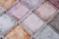 Preview: Verre Mosaique Carreau Qudrat gris Marron Mix EVENING Revetement mural Cuisine - 88-0412
