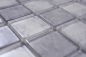 Mobile Preview: Glas Mosaik Fliese Qudrat Grau Mix MORNING Fliesenspiegel Wandverkleidung Küche - 88-0020