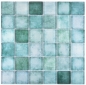 Preview: Mosaique Carre Mosaique de verre mix vert translucide aspect beton brillant