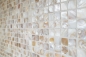 Preview: Mosaik Quadrat mix hellbeige Muschel glänzend