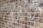 Preview: Mosaik Quadrat mix beigebraun Muschel beige braun glänzend
