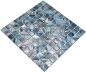 Preview: Mosaik Quadrat mix blaugrau Muschel glänzend