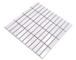 Preview: Varillas de mosaico de ceramica lisa blanca brillante de aspecto reticulado