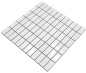 Preview: Varillas de mosaico de ceramica lisa blanca brillante de aspecto reticulado