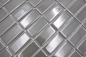 Preview: Mosaik Fliese Keramikmosaik metallgrau glänzend Riemchen Stäbchen 24B-0204