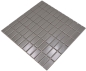 Preview: Varillas de mosaico metal liso mate ceramica aspecto reticulado metal gris