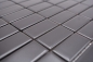 Preview: Mosaik Stäbchen uni schwarz matt Keramik Kreuzverbandoptik