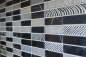 Preview: Baguettes de mosaique argent noir mosaique de marbre 40-STN89