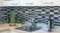 Preview: Baguettes de mosaique argent noir mosaique de marbre 40-STN89
