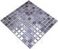 Preview: Mosaique Carre ECO uni anthracite metallise verre brillant