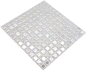 Preview: Mosaique Carre ECO blanc uni metallise 3DR verre blanc brillant